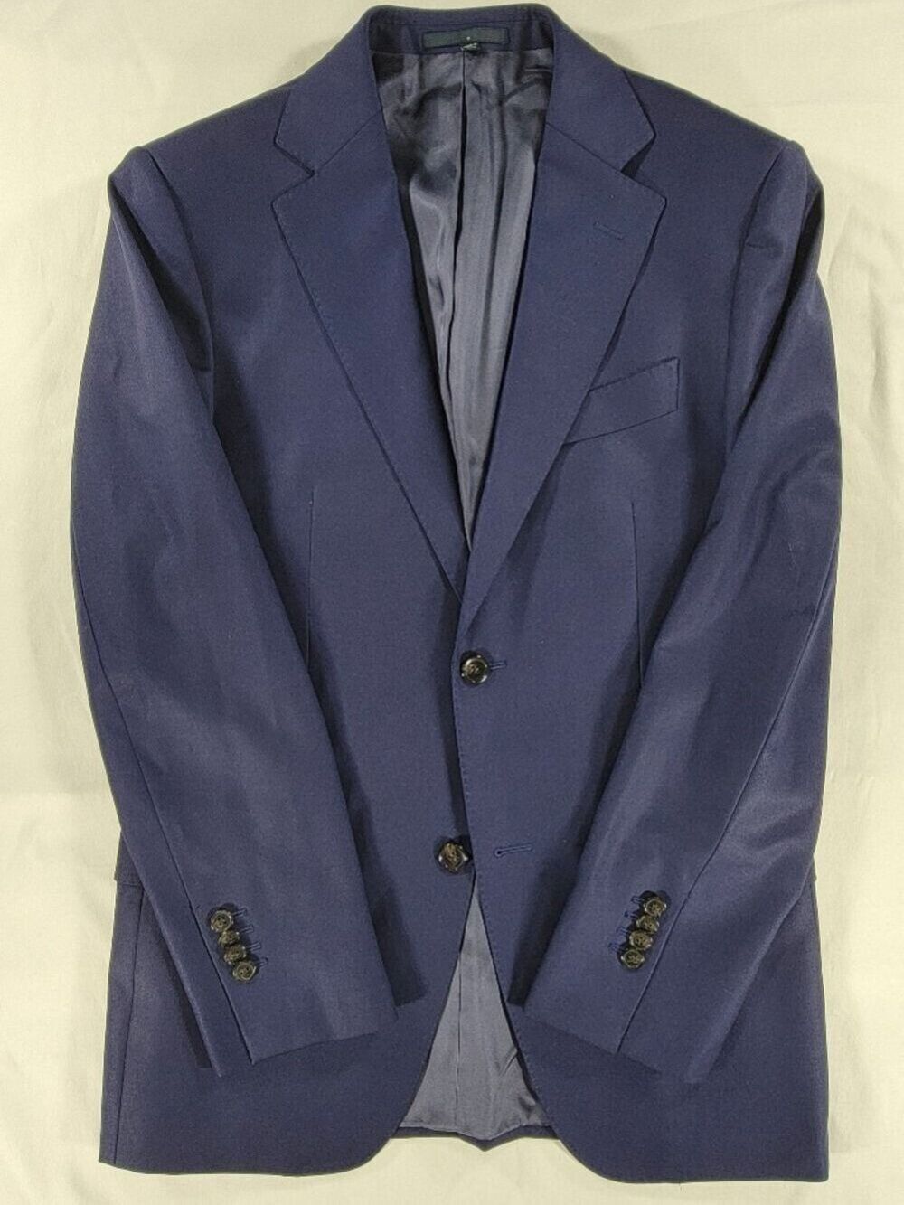 Suitsupply Vitale Barberis 110s Wool Dark Blue Wool Blazer Jacket Mens 36 R